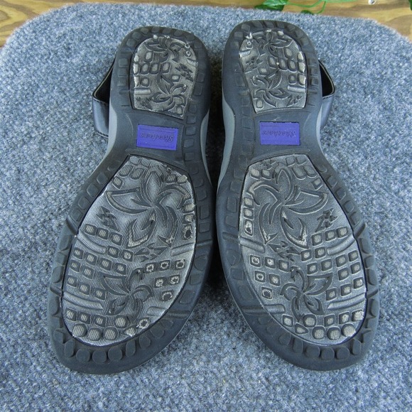 Skechers Memory Foam‎ Women Strappy Sandal Shoes Gray Synthetic Size 8 Medium - Picture 8 of 10